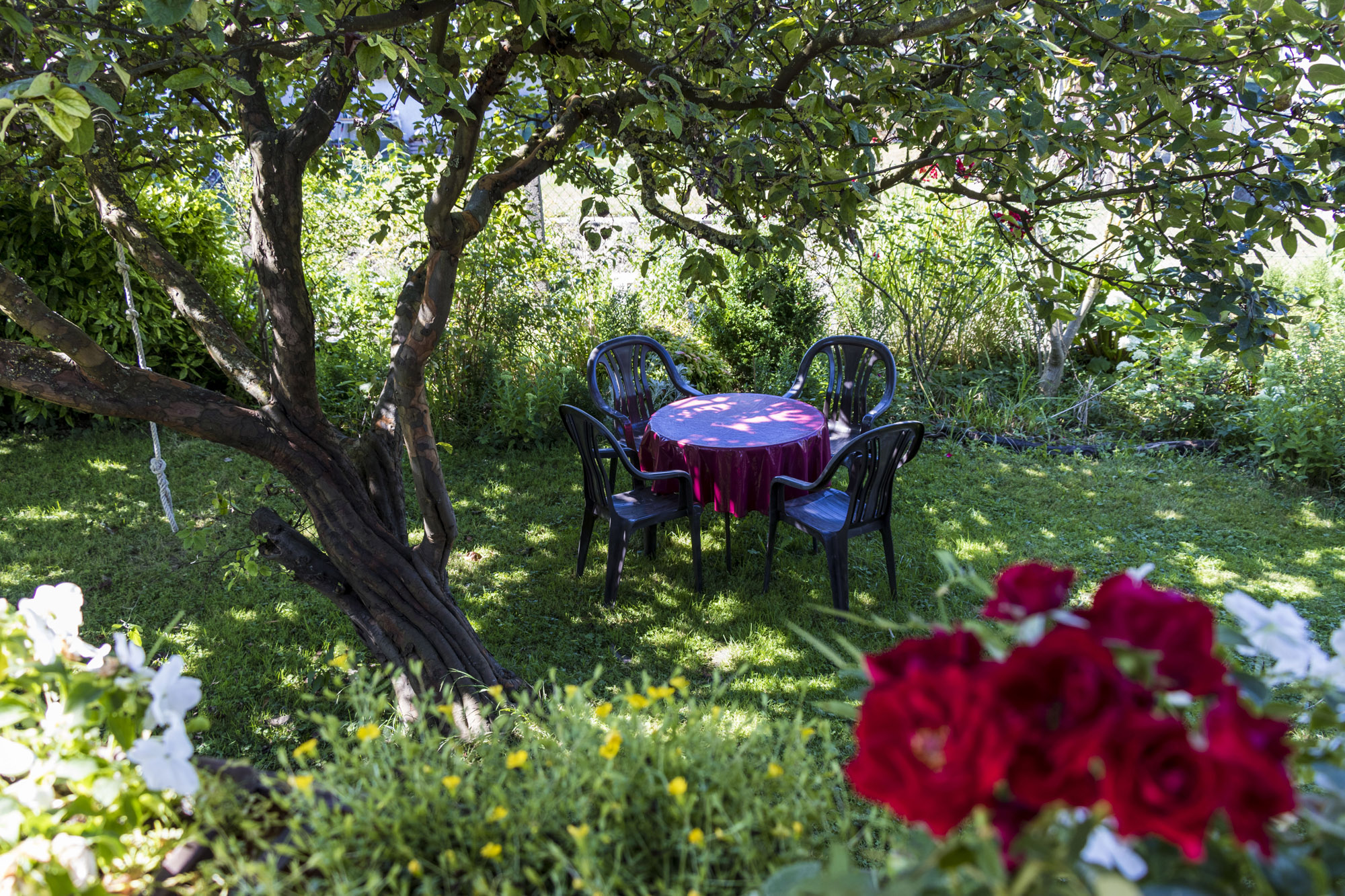 Die Terrasse mit gemütlicher Sitzecke